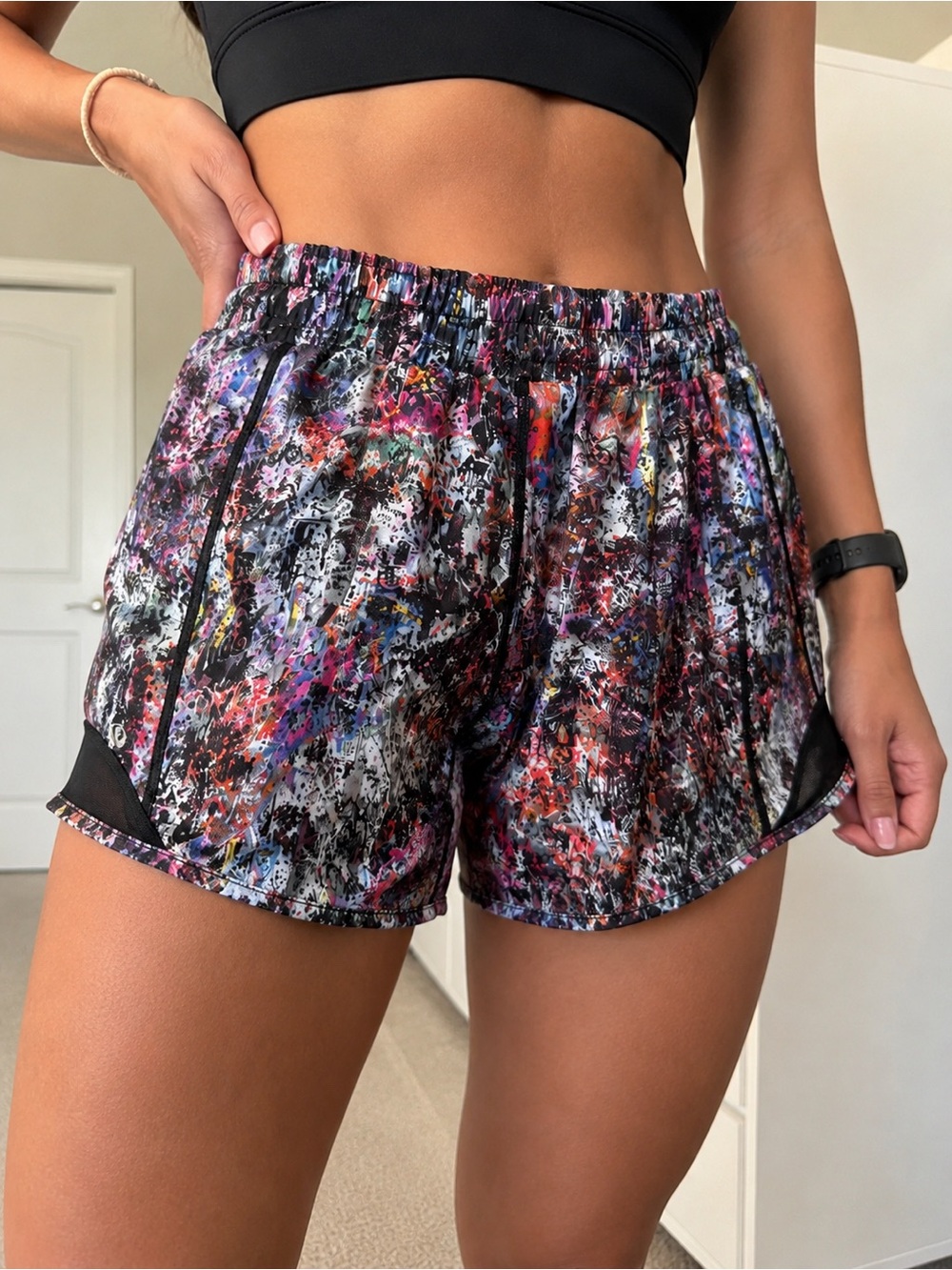 lululemon athletica Multicolor Splatter Print Running Shorts